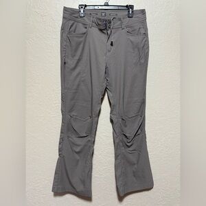 Prana Pants Womens Size 14 Gray Pockets Hiking Camping 28” Inseam